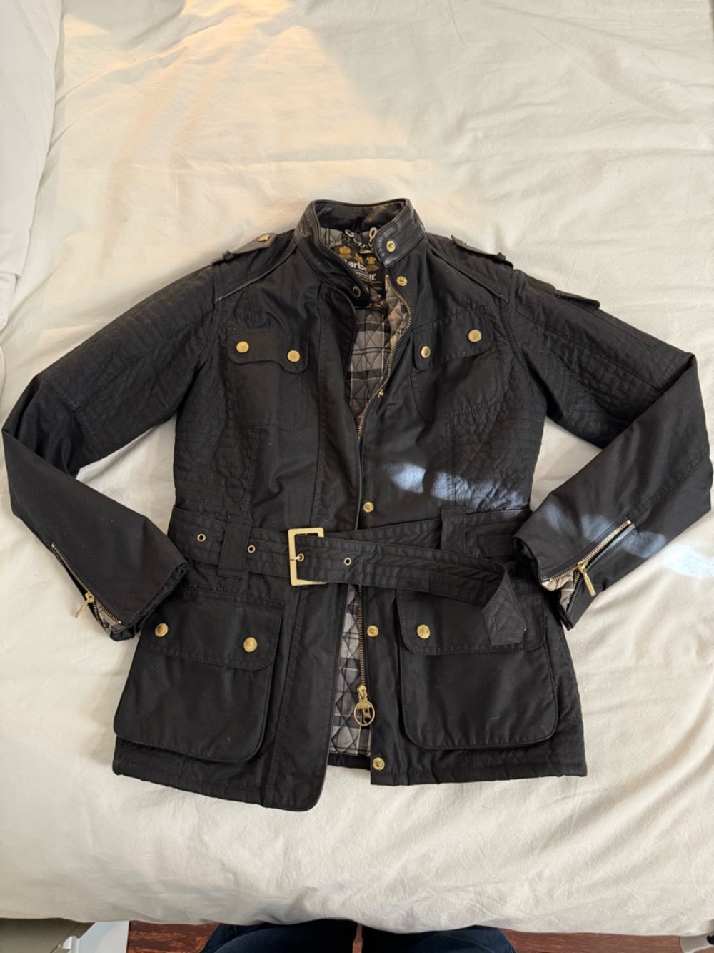 Barbour Millbrook Quilted Waterproof Women’s Moto Jacket with Leather Accents